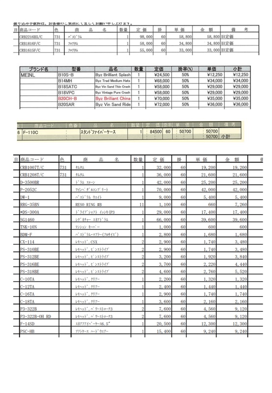 Pearl バスドラム：CRB2216BX/C 他の画像